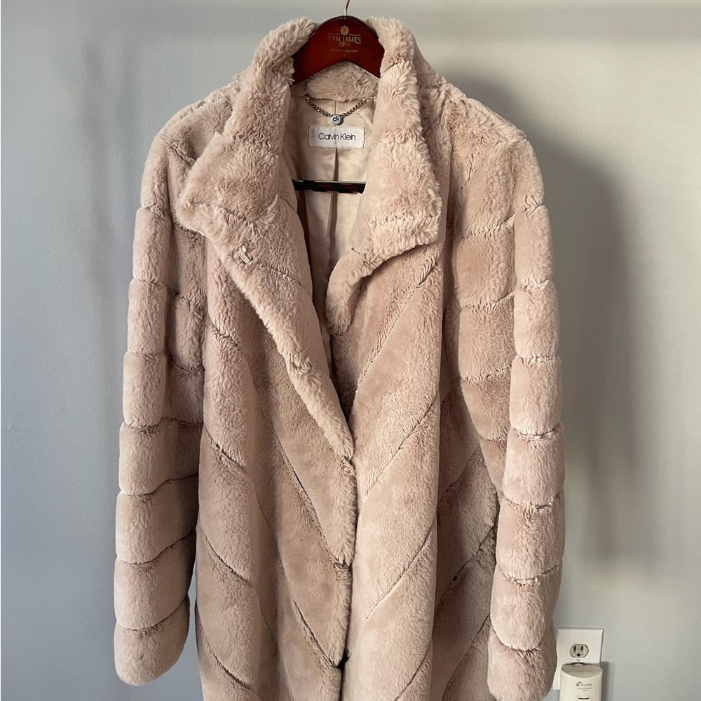 Calvin Klein Women's Tan Teddy Jacket